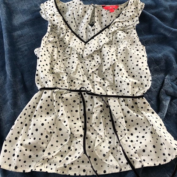 Ivanka Trump Tops - Ivanka Trump Polka Dot Sleeveless Top